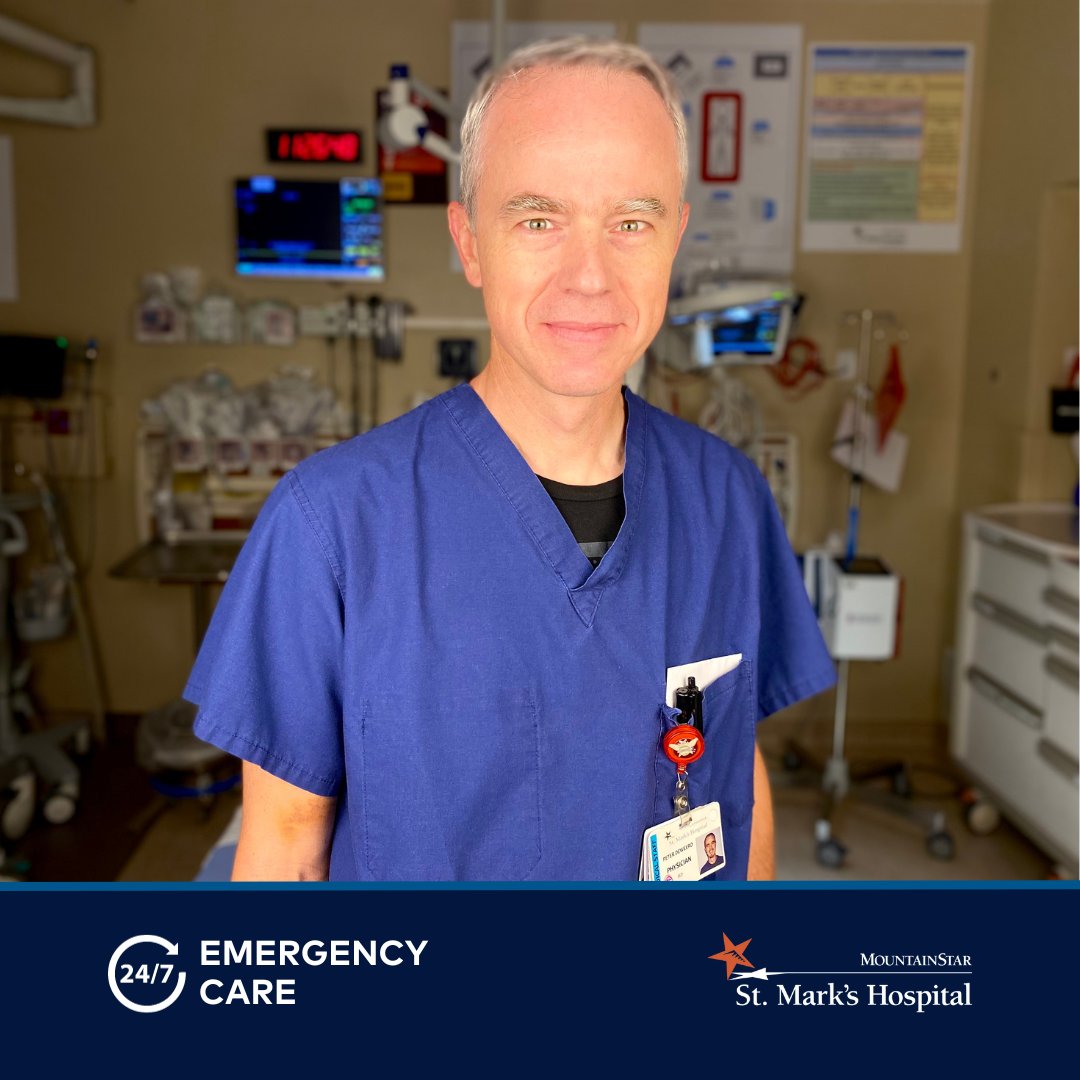 ER Spotlight! Meet Dr. Deweerd– he works in our ER and has seen patients at St. Mark’s Hospital for 19 years!

“Our nurses and clinical staff are awesome—listening and being there for our patients when they have their worst days.”

Find an ER near you: bit.ly/4cnEsGV.