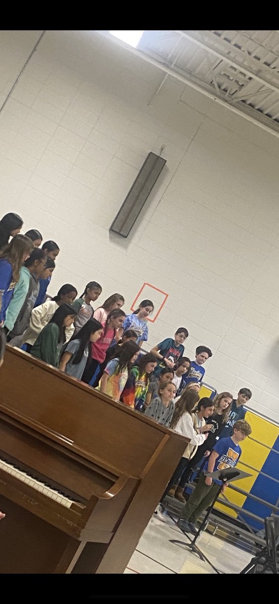 MsPetersen5th's tweet photo. The 5th Grade Band/Orchestra/Choir did a great job performing at Elementary North’s assembly today! I loved getting to play Trumpet with these talented musicians along with the other 5th Grade Teachers for a song with the band! 🎶🎺🦅 @ENMusicRocks @ElemNorthD73  #BetterTogether https://t.co/QU41kAcaTk