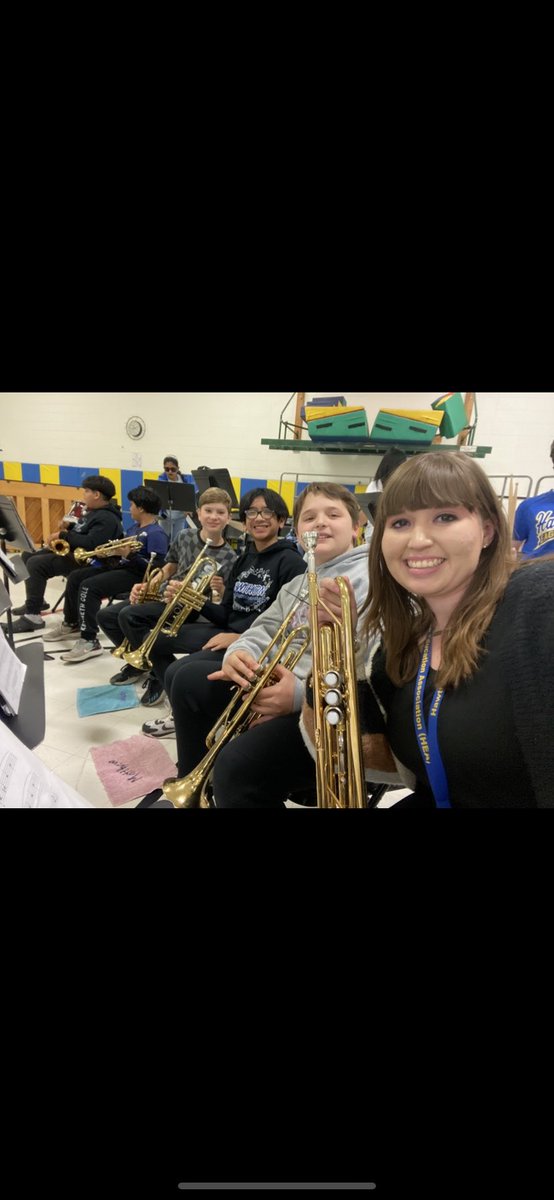 MsPetersen5th's tweet photo. The 5th Grade Band/Orchestra/Choir did a great job performing at Elementary North’s assembly today! I loved getting to play Trumpet with these talented musicians along with the other 5th Grade Teachers for a song with the band! 🎶🎺🦅 @ENMusicRocks @ElemNorthD73  #BetterTogether https://t.co/QU41kAcaTk