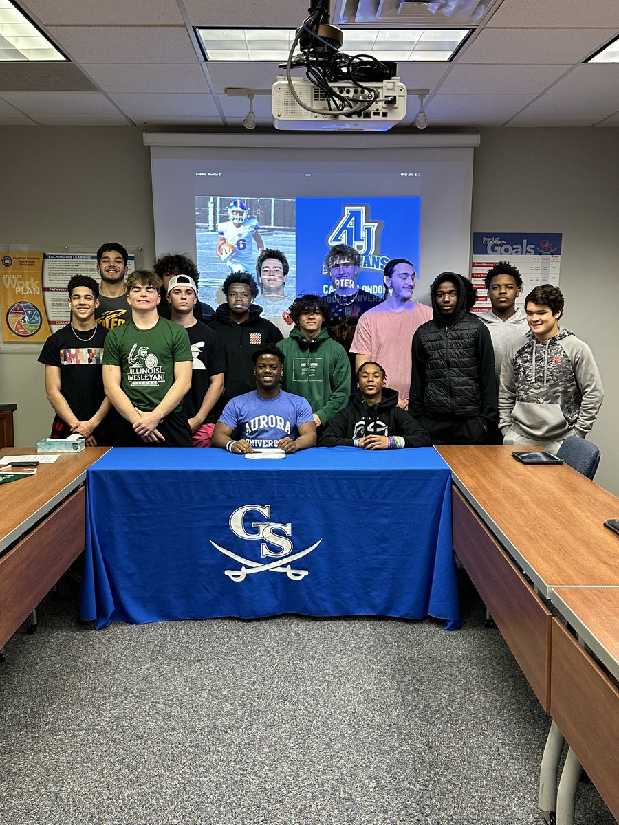 GlenbardSouthFB's tweet photo. Congrats to TJ and Carter for making their commitments to Illinois Wesleyan and Aurora University!  Both schools are getting two outstanding young men! https://t.co/GFag3OvA5E