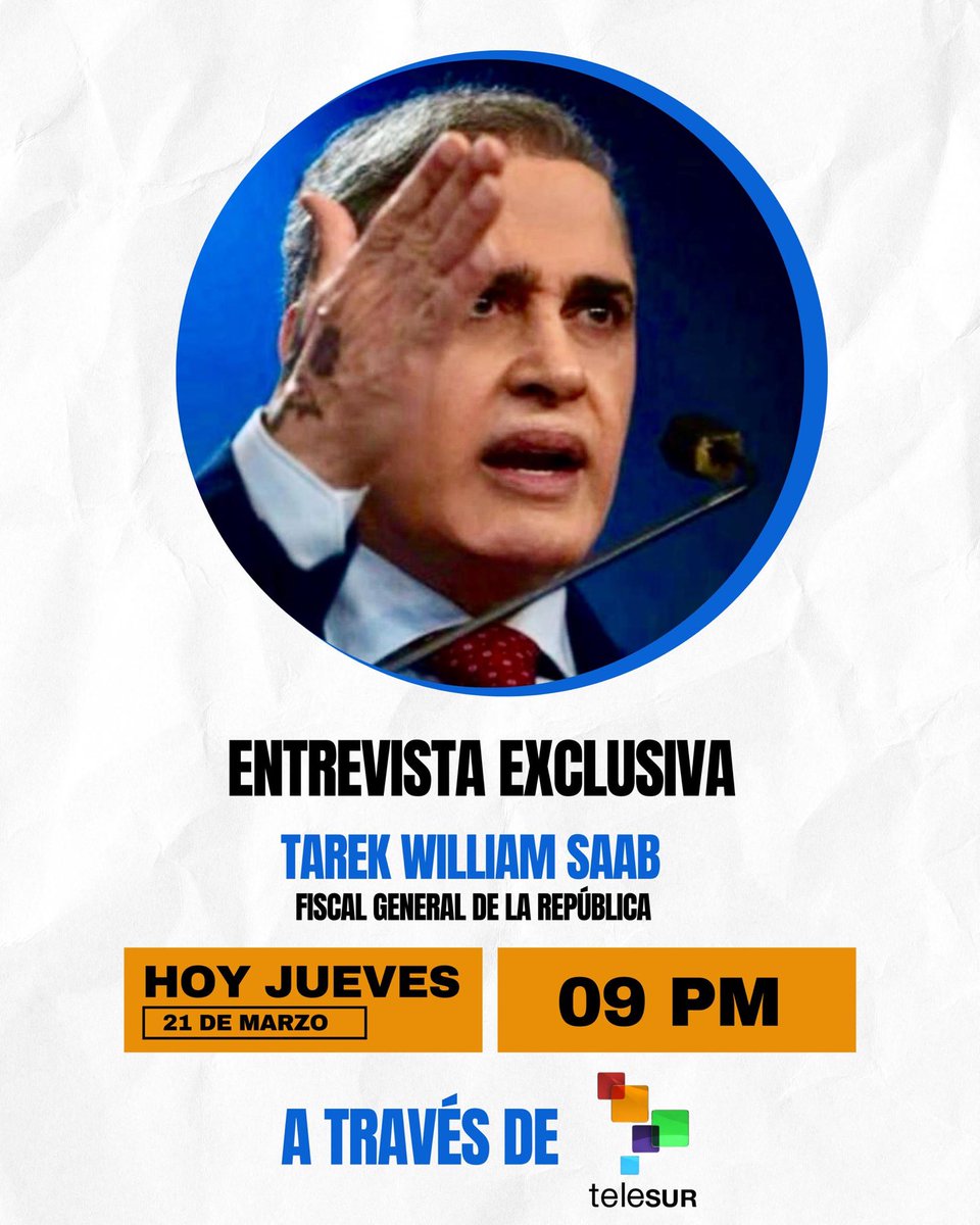 TarekWiliamSaab's tweet image. #VEA… hoy la #reposición de nuestras entrevistas  sobre la lucha por la paz y contra las acciones violentas de grupos extremistas:

por ⁦@globovision⁩ a las 8:00 pm y 10:00pm 

Y #HOY a las 9:00pm en vivo por ⁦@teleSURtv⁩