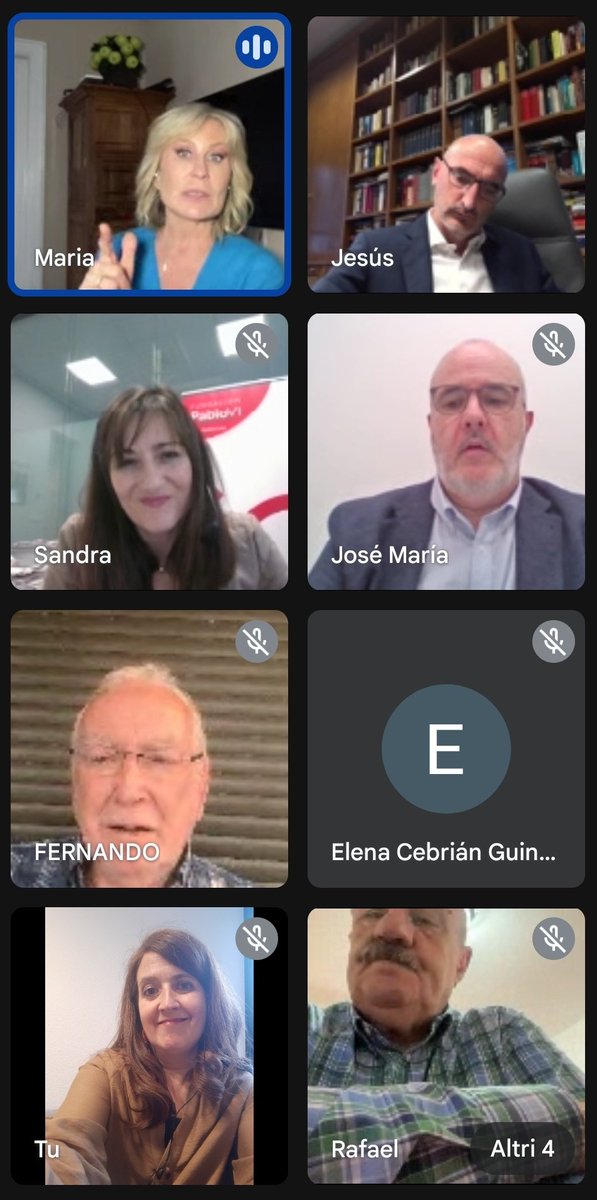 Super interesante el encuentro online de @UCIPE_es con @aprensamadrid @maria_rey y con @javezuela director de @fpablovi moderando @sandravarez #periodismo #Paz #diálogoSocial #diálogo #Convivencia #conmigasocial 👇👇👇