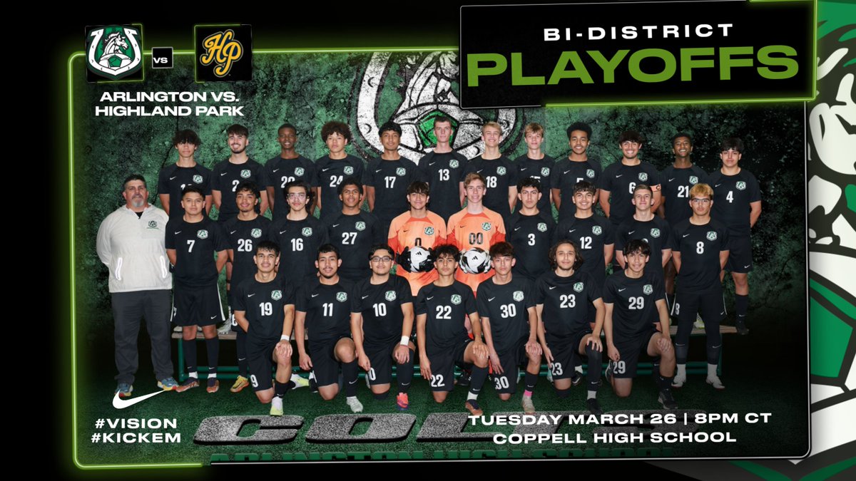Bi-District Matchup!  We will be taking on <a href="/HP_ScotsSoccer/">HPHS Scots Soccer</a> on Tuesday, March 26th at 8 p.m.  Let's GOOO!!!! <a href="/tascosoccer/">TASCO</a> @LethalSoccer <a href="/SportsDayHS/">SportsDayHS</a> <a href="/SportsDayDFW/">SportsDayDFW</a> <a href="/Lassimak/">Lia Assimakopoulos</a> <a href="/swaggarly/">Charles Baggarly</a> <a href="/Gosset41/">Brian Gosset</a> <a href="/GMsportsmedia1/">GM Sports Media</a> <a href="/ArlingtonHigh/">Arlington High</a> <a href="/AISDSportsInfo/">Arlington Athletics</a>