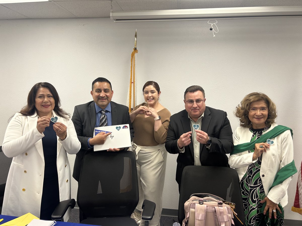 Board members from the El Rancho Unified School District “don” their love for school counselors following a presentation by the school counselors on the three-year transformation of school counseling in the district. Go Dons! #schoolcounseling