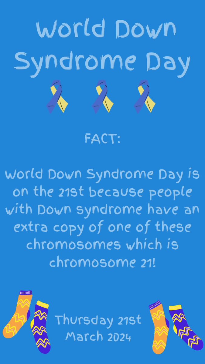 We are also celebrating world Down syndrome day! #DownSyndromeDay