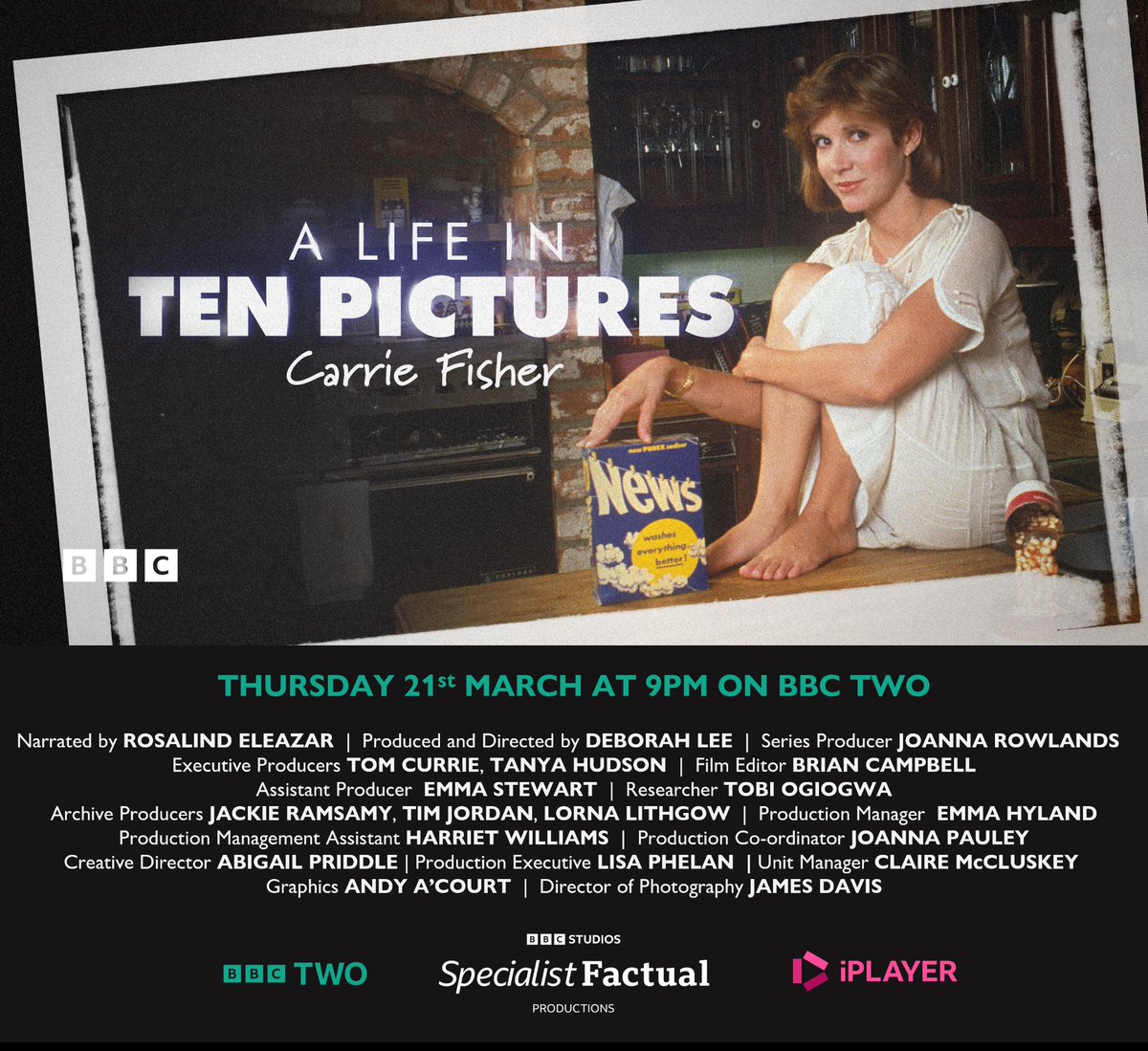 Tom Currie (@tomcurrietv) on Twitter photo A Life in Ten Pictures: Carrie Fisher. TONIGHT 9pm <a href="/BBCTwo/">BBC Two</a> <a href="/bbcstudios/">BBC Studios</a> <a href="/BBCiPlayer/">BBC iPlayer</a>
Thank you <a href="/RadioTimes/">Radio Times</a> for the cover and wonderful coverage! A Life in Ten Pictures: Carrie Fisher. TONIGHT 9pm <a href="/BBCTwo/">BBC Two</a> <a href="/bbcstudios/">BBC Studios</a> <a href="/BBCiPlayer/">BBC iPlayer</a>
Thank you <a href="/RadioTimes/">Radio Times</a> for the cover and wonderful coverage!