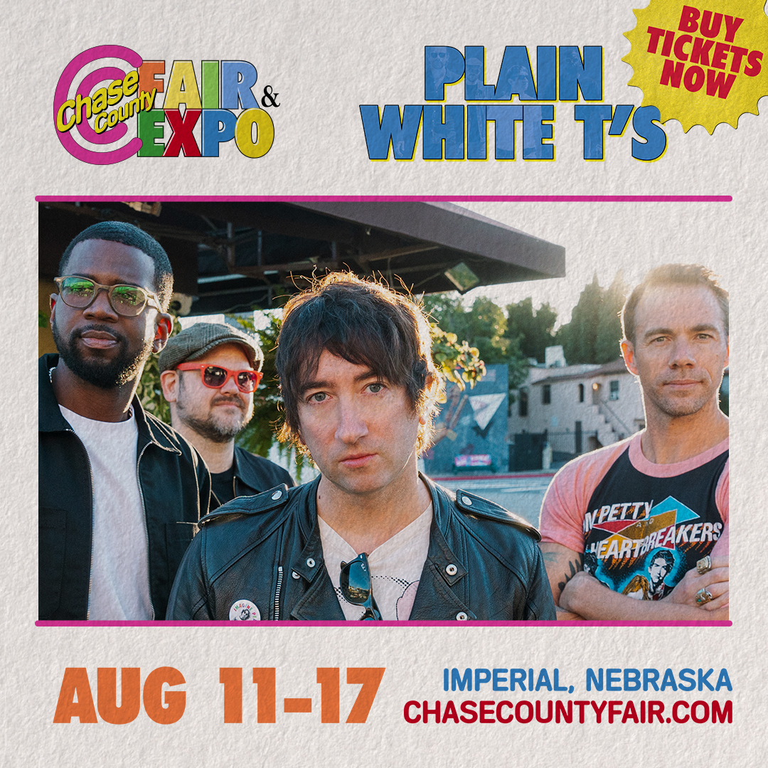 Chase County Fair! We can't wait to come party with y'all on August 16th. Grab your tickets now at chasecountyfair.com before they're gone! 💕 plainwhitets.com/#tour