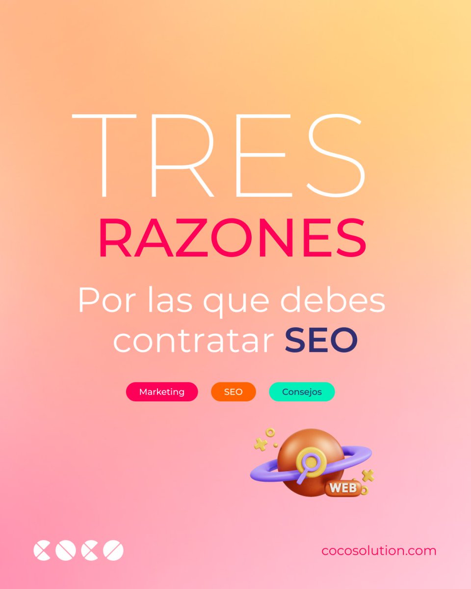 CocoSolution's tweet image. Pues sí, si estás buscando una forma de aumentar el tráfico a tu sitio web, mejorar tus ventas y aumentar tu visibilidad online, entonces el SEO será tu mejor aliado 🤝🥥

·
#SEO #MarketingDigital #AgenciadeMarketing