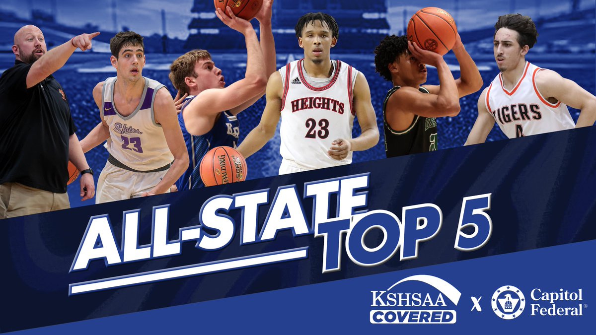 Your KSHSAA Covered Boys All-State Top 5: David Cobin, De Soto Tanner Heckel, Lyndon Joey Matteoni, Blue Valley Northwest William Thengvall, Kapaun Mt. Carmel TJ Williams, Wichita Heights Coach of the year -- David Birch, Shawnee Mission Northwest #KSHSAACovered x @CapFed