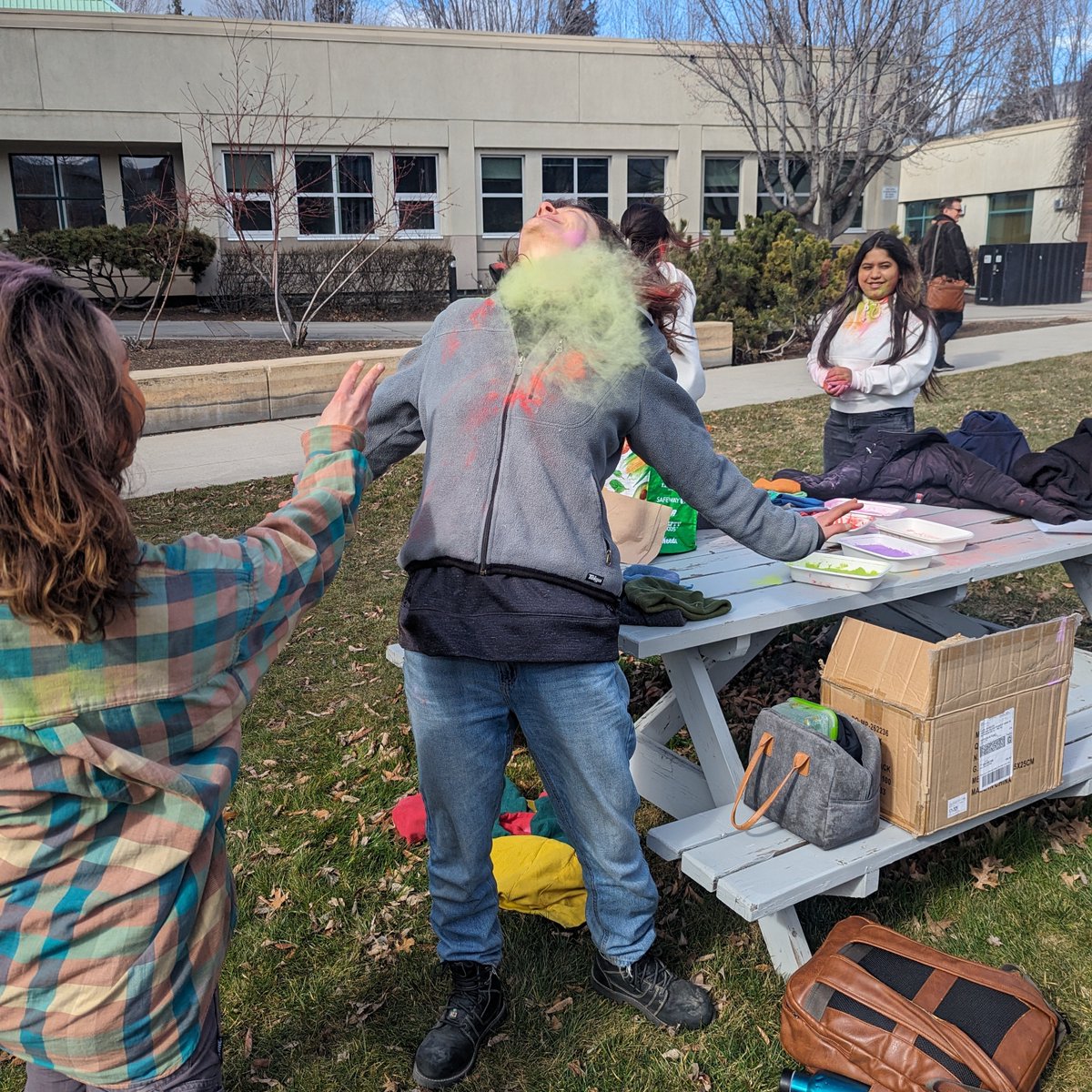 Students and staff at the Penticton campus took part in a colorful celebration of Holi’- A Festival of Colors!