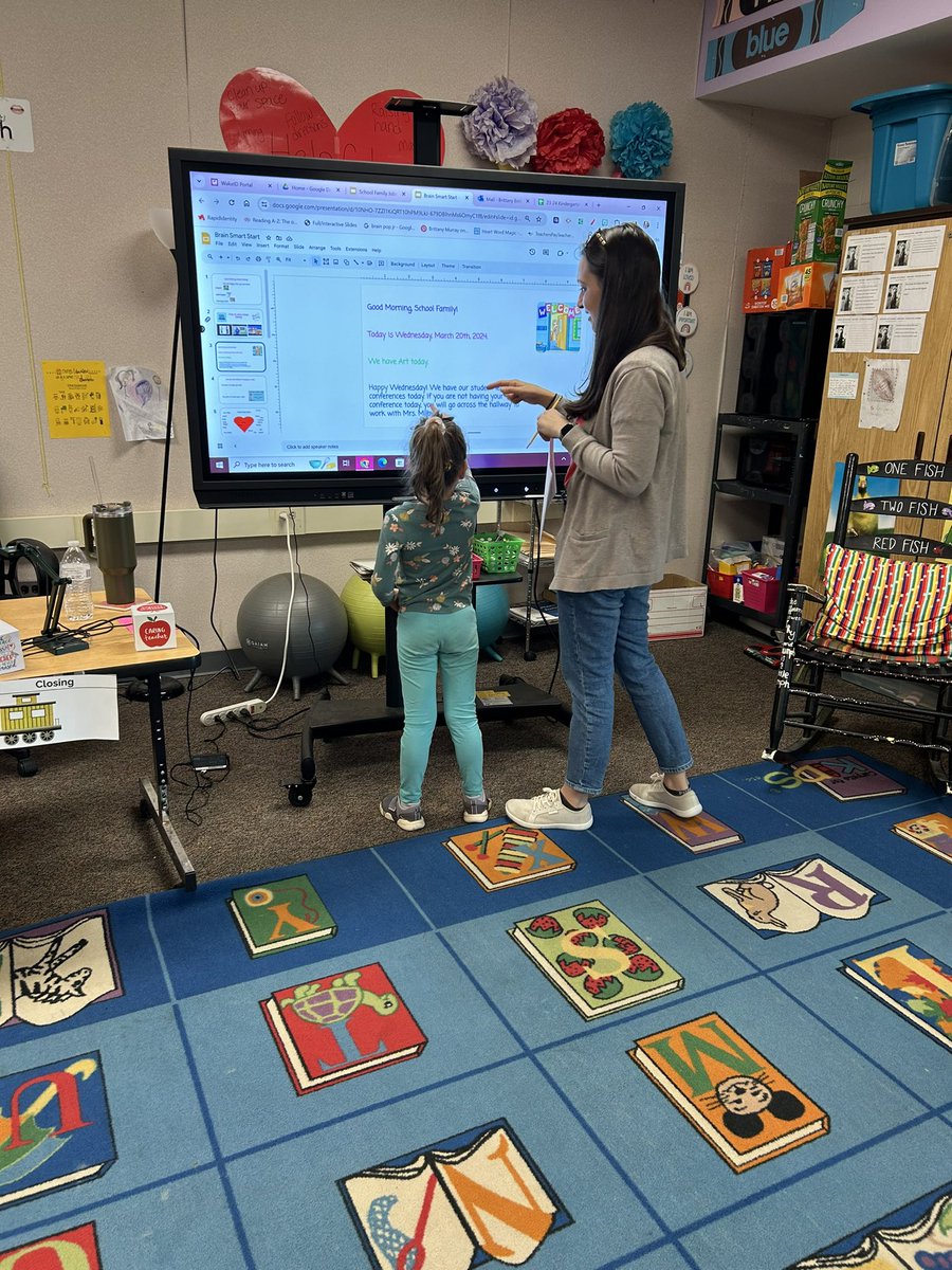 BrittanyEmbler's tweet photo. Day two of student led conferences. The Kinders have learned and grown so much this year! We are so proud of their hard work! @oakgrovees @bevbOtterP @JoTOtterap https://t.co/9iKOyTpcE9