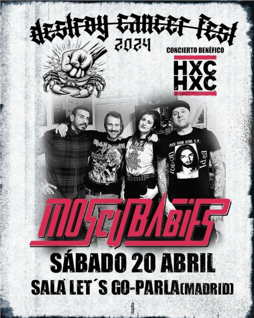 We're Coming Back 💥
Nos vemos el 20/4 en el Destroy Cancer Fest, en la sala Let's Go 🔥
