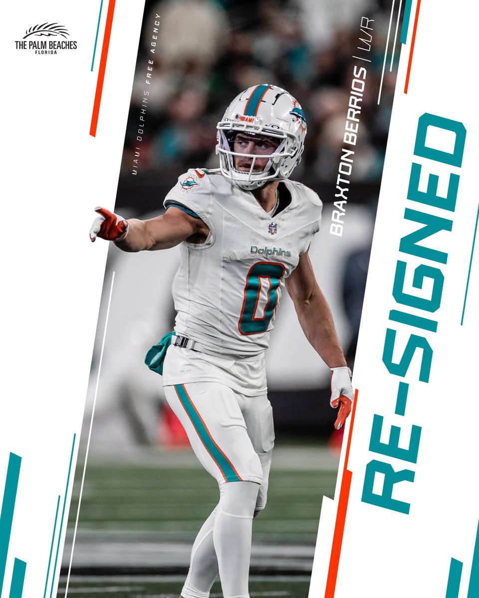 Agent 0️⃣ back in action

We have re-signed WR Braxton Berrios.