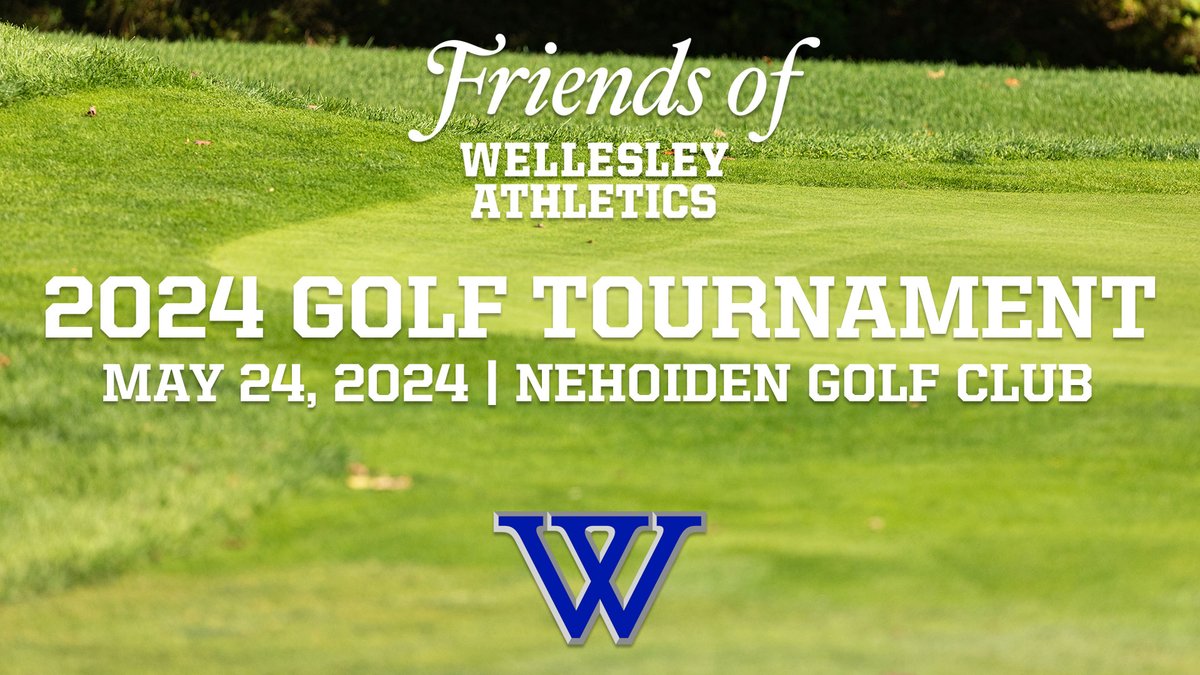 Join Us May 24th for the Friends of Wellesley Athletics Golf Tournament

📅 Fri, May 24, 2024
🕐 1 - 4:30 PM
⛳️ Nehoiden Golf Club
ℹ️ Open to all alums, employees, students and Friends of Wellesley Athletics
➡️ Part of <a href="/Wellesley/">Wellesley College</a> Reunion 2024!

Register ➡️ wellesleyblue.com/friendsgolf