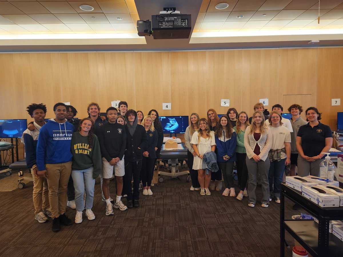 Upper School students taking @PLTWorg: Human Body Systems and Anatomy & Physiology recently took a field trip to @EVMSedu, where they were able to explore different careers in medicine. Students visited a mock operating room, learned how to use an ultrasound machine and more.