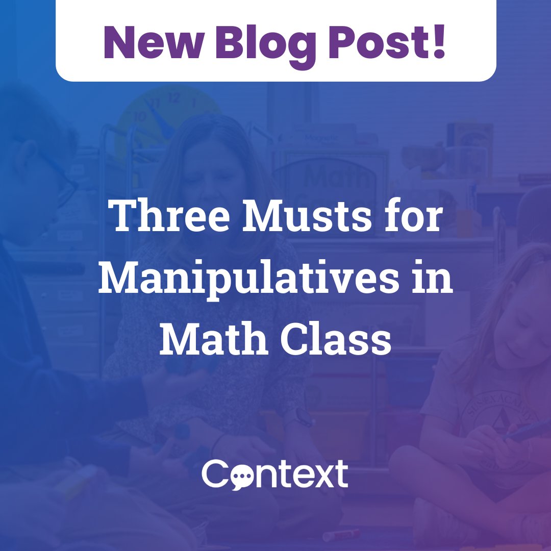 Learn how to use math manipulatives in the classroom to help students in this week's blog: bit.ly/3Vq0Jhd #TeacherBlog #EducationBlog #EdChat
