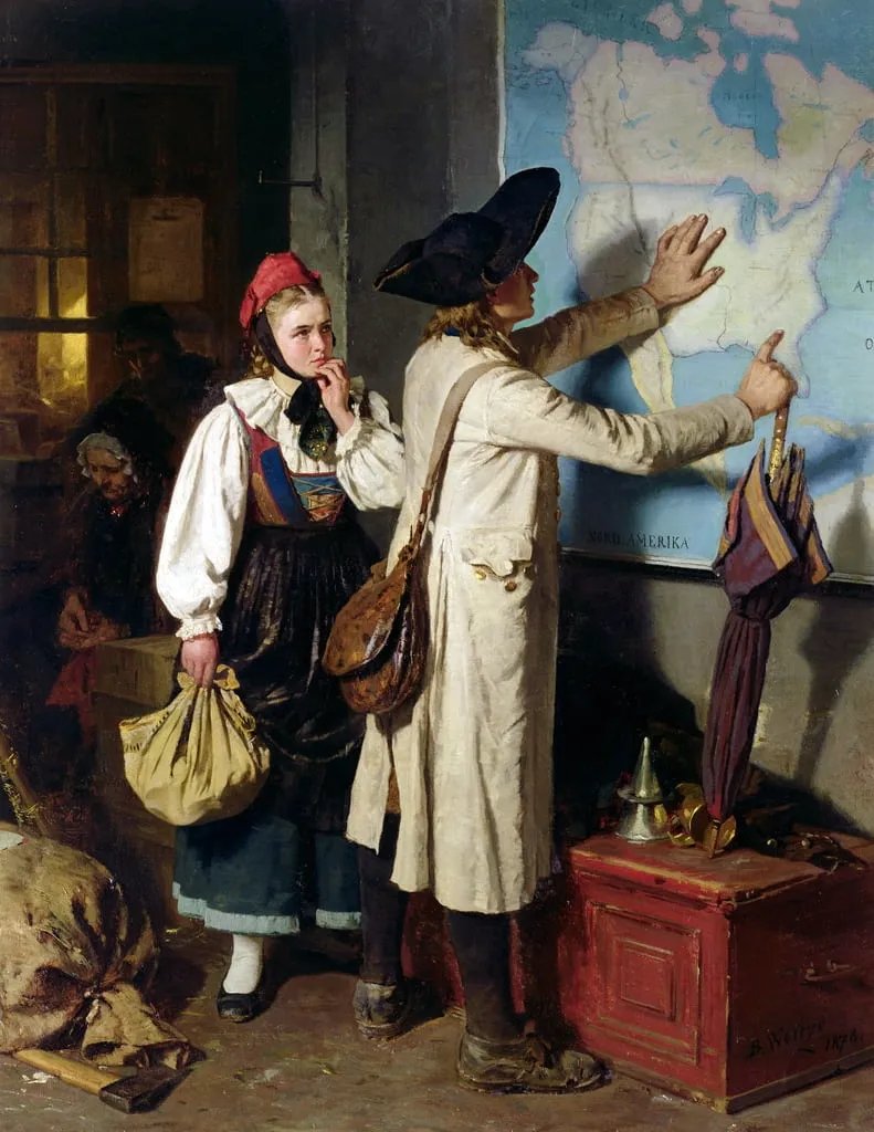 HrothN's tweet photo. Op zoek naar een betere toekomst...
#emigranten
🎨 Berthold Woltze https://t.co/ZLUzM8kTl0