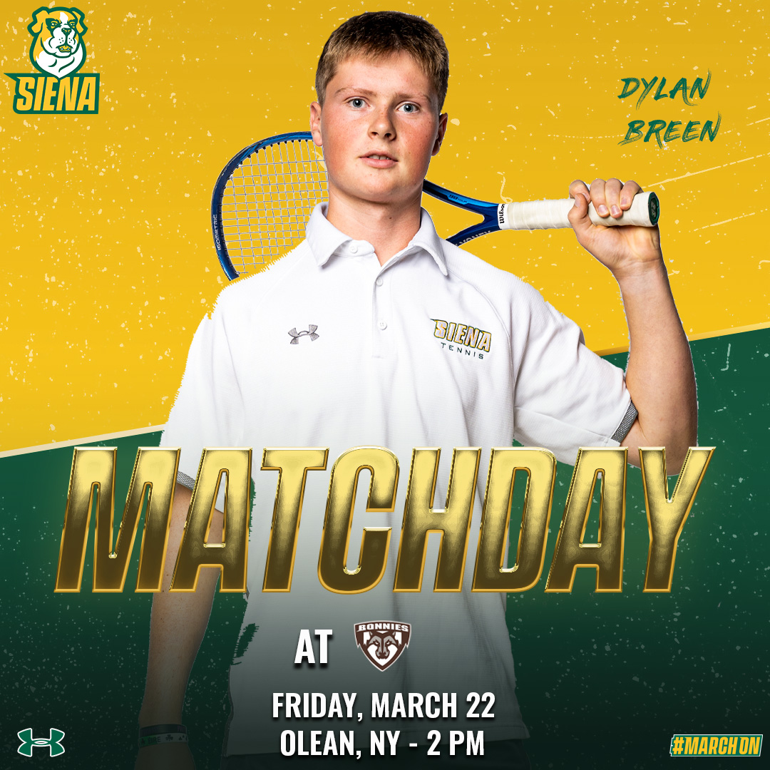 🎾 #MATCHDAY | Next up, @SienaMTennis also takes on the Bonnies ⏰ 2 PM 🏟️ St. Bonaventure Fitness Center 📍 Olean, NY #MarchOn x #SienaSaints x #MAACTennis x #NCAATennis