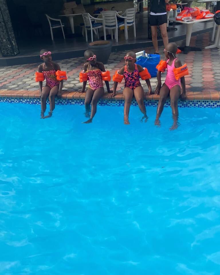 We kicked off our swim lessons 😄. In #Lesotho drowning is the 4th largest cause of premature deaths. Despite having no natural lakes & very few large rivers.#ActionIrelandTrust Swimming/Basic Water Awareness & Skills, thanks to @avanimaseru for the use of their pool #lifelessons