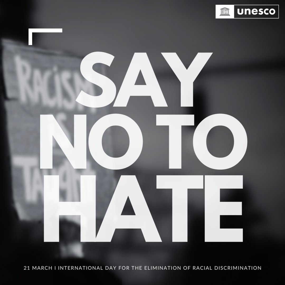 Ending racism benefits us all!

On International Day for the Elimination of Racial Discrimination, take a stand, share our message, and say #NoToHate and #FightRacism.

unesco.org/en/days/racial…