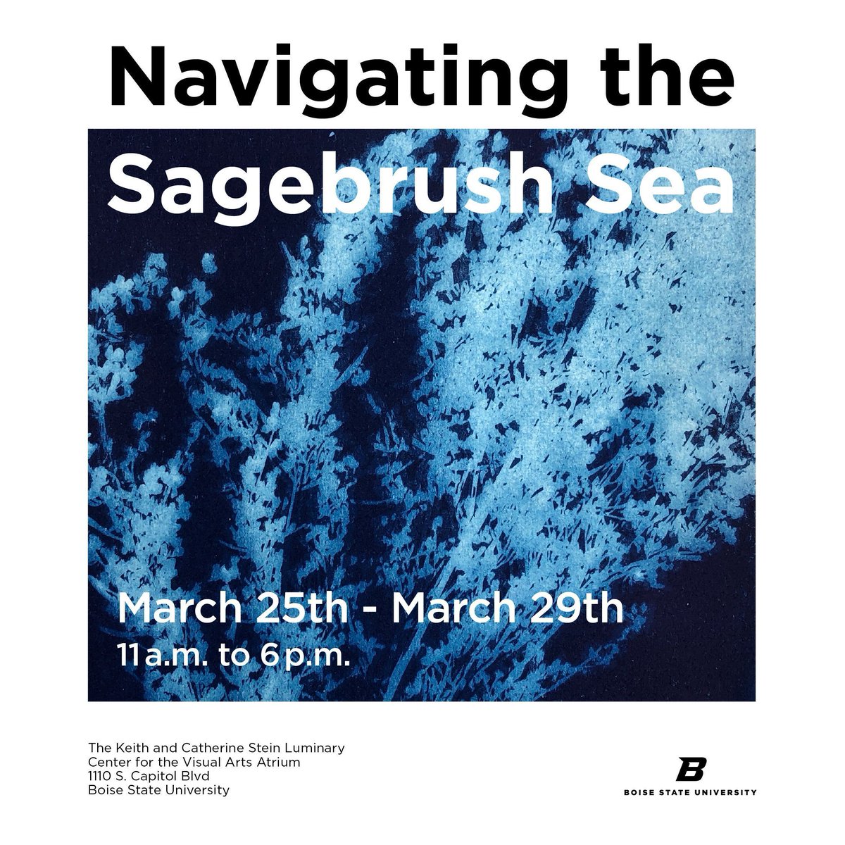 Science! Art! Sagebrush! It all comes together at the immersive (and free) Stein Luminary. 

Navigating the Sagebrush Sea 
Presented in English and Spanish
Meet the scientists March 27 4-7 pm
 
#sagebrushcrush #BoiseStateNSFEPSCoR #BoiseStateGEM3 

buff.ly/3VsJuvF