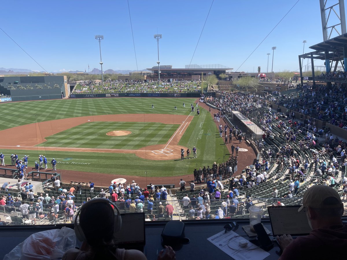 Ready for ⁦@Rockies⁩ vs ⁦@Cubs⁩! Goats represented well today w Tovar, Rodgers, Bouchard, Montero, Toglia, Carreras in lineup vs former ⁦@GoYardGoats⁩ Yency Almonte.