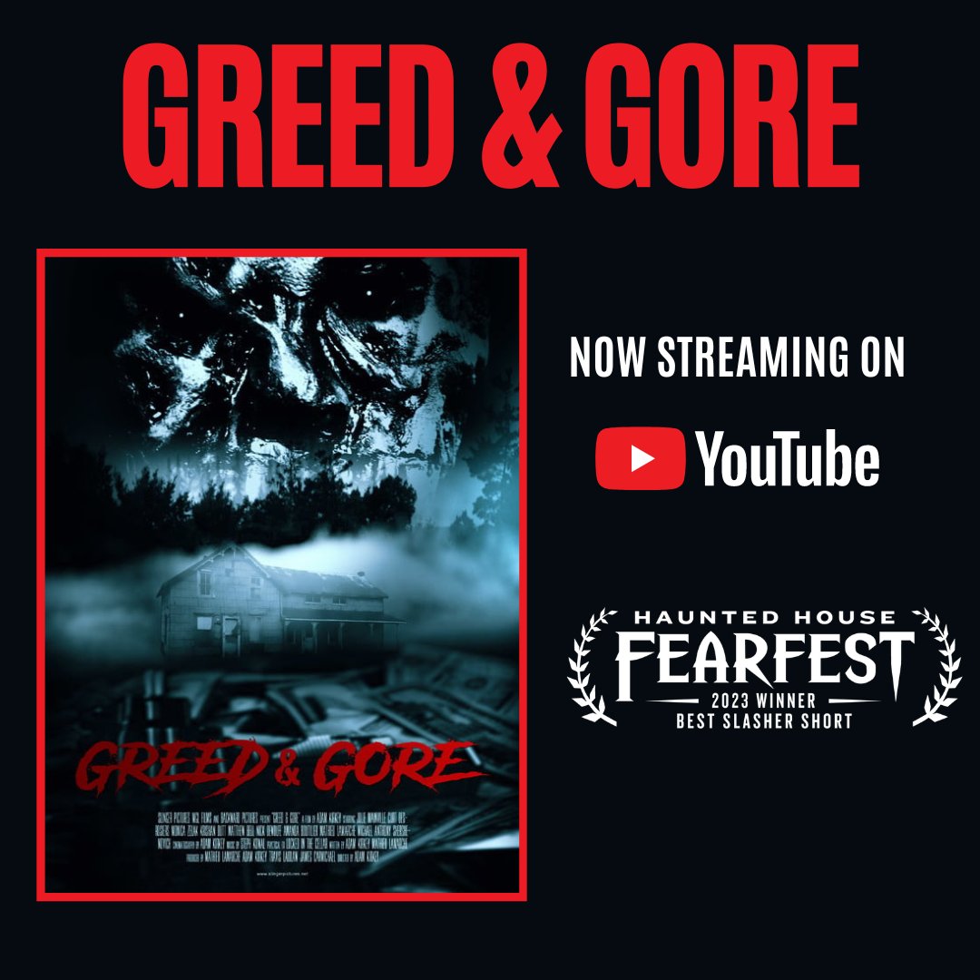 Dive into the chilling world of horror! Our 2023 Best Slasher Short, 'Greed & Gore,' is unleashed on YouTube! Don't miss the blood-curdling suspense. Watch it Now! loom.ly/0OGsnoI #HorrorShort #HHFF2023 #SlasherFilm #GreedAndGore 🎬🔥
