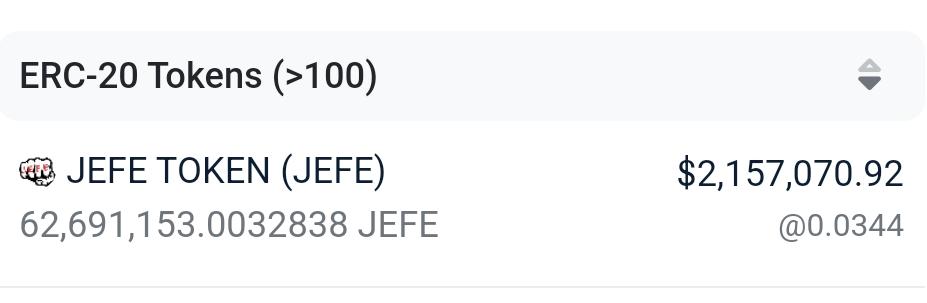 milesmuso's tweet photo. Pleased to find that I am no longer just a $JEFE millionaire - I'm now a DOUBLE $JEFE millionaire! 😂
Come on #ftmscan, sort out the token value. It's been over six months! 😂 https://t.co/Jp07NzksZt