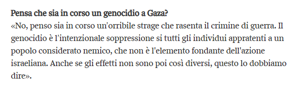 Secondo l'unica docente dell'Università di Torino che non ha votato lo stop al bando con Israele quello che sta succedendo a Gaza non può definirsi genocidio "ma gli effetti non sono poi così diversi" torino.corriere.it/notizie/cronac…