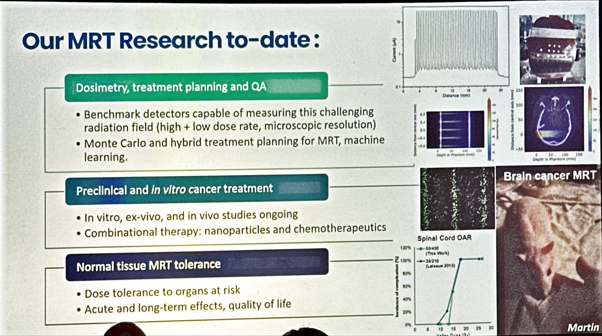 @EletteEngels flying the 🇦🇺🦘 flag @the_RSS 2024! A very nice abstract on Microbeam #radiotherapy and advances into clinical applications of this heavy particle… good news for Martin the Mouse, who makes an appearance as the 🐀 cured from 🧠 cancer with microbeam #radonc