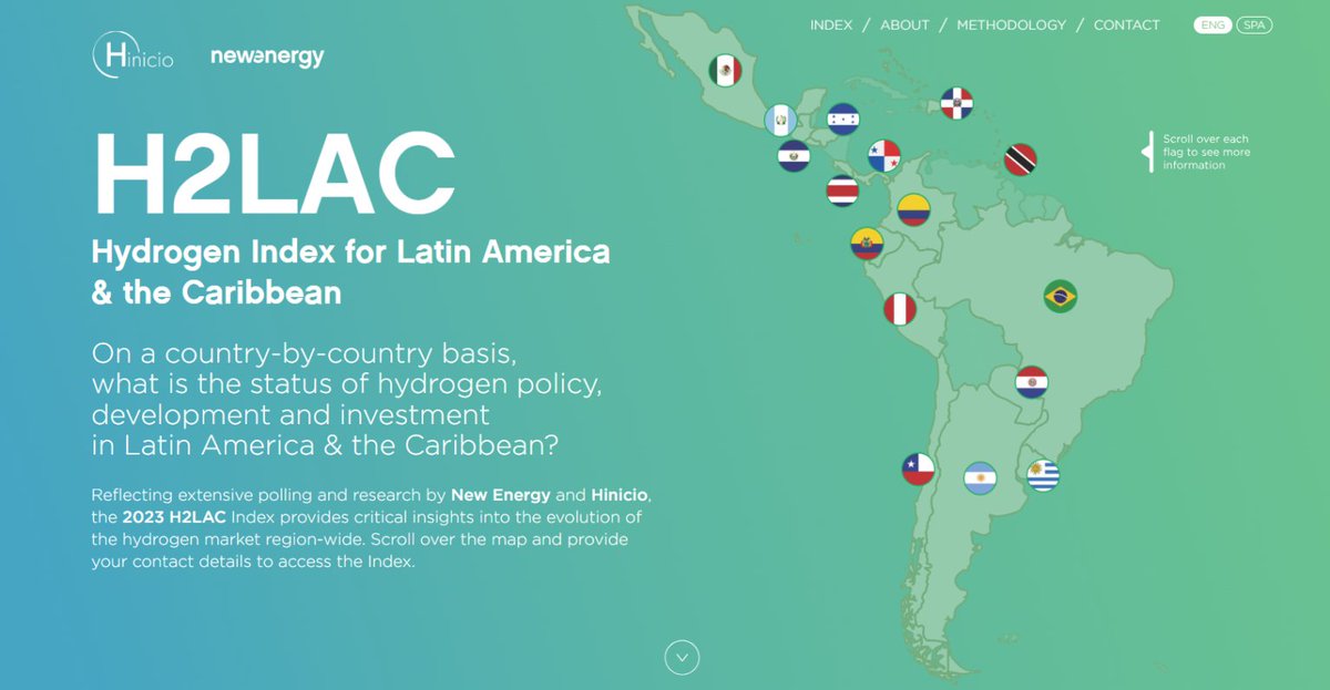 We are thrilled to announce the official launch of the #H2LACIndex platform by @HINICIO and <a href="/newenergyevents/">New Energy Events</a>.

This new online site provides an overview of the development and evolution of the H2 market in LAC:  h2lacindex.com/en/.