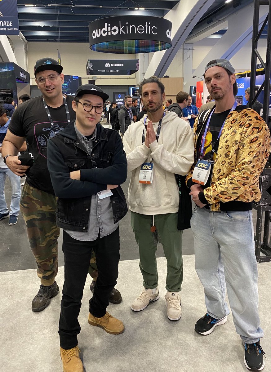 mattworkman's tweet photo. this is a wild lot 😂 @definate , @Jessewelle , @BasedAF_  #GDC2024 https://t.co/5JAtDapYTH