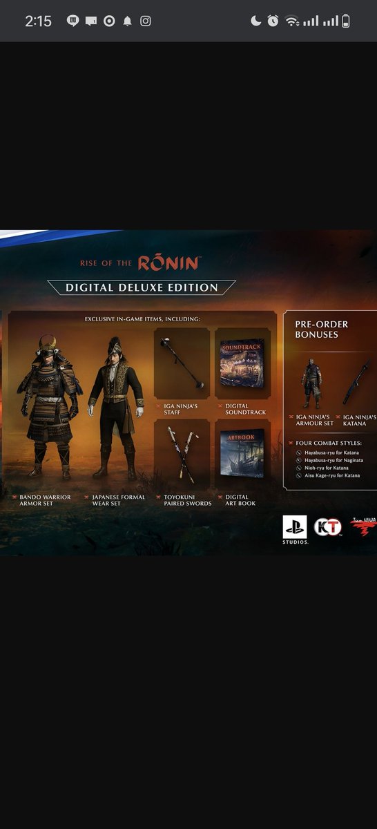 SteddiFL0's tweet photo. That #NinjaGaiden #RyuHayabusa skin I couldn't miss and they got #Izunadrop in #RiseoftheRonin. Couldn't miss it https://t.co/I4ZWJHuXB9