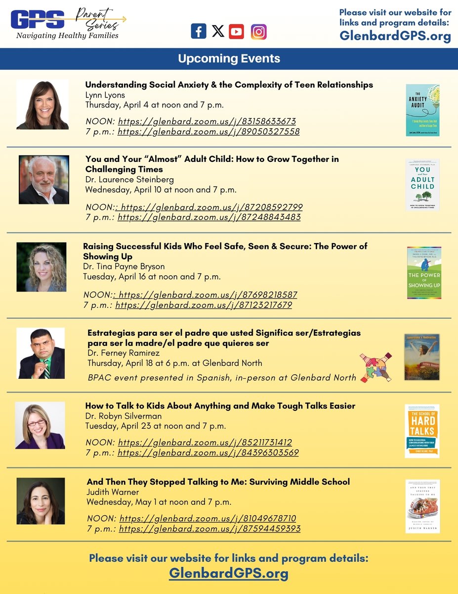 👀See the rest of our programs for this season &amp; mark your calendar! 🗓️

Watch for our *NEW* website launching soon!
For now, visit GlenbardGPS.org for links and details. 🖥️

Share this post w/ friends &amp; Fam near and far please.

🌟🌟🌟🌟🌟
👇 Star Programming below! 👇