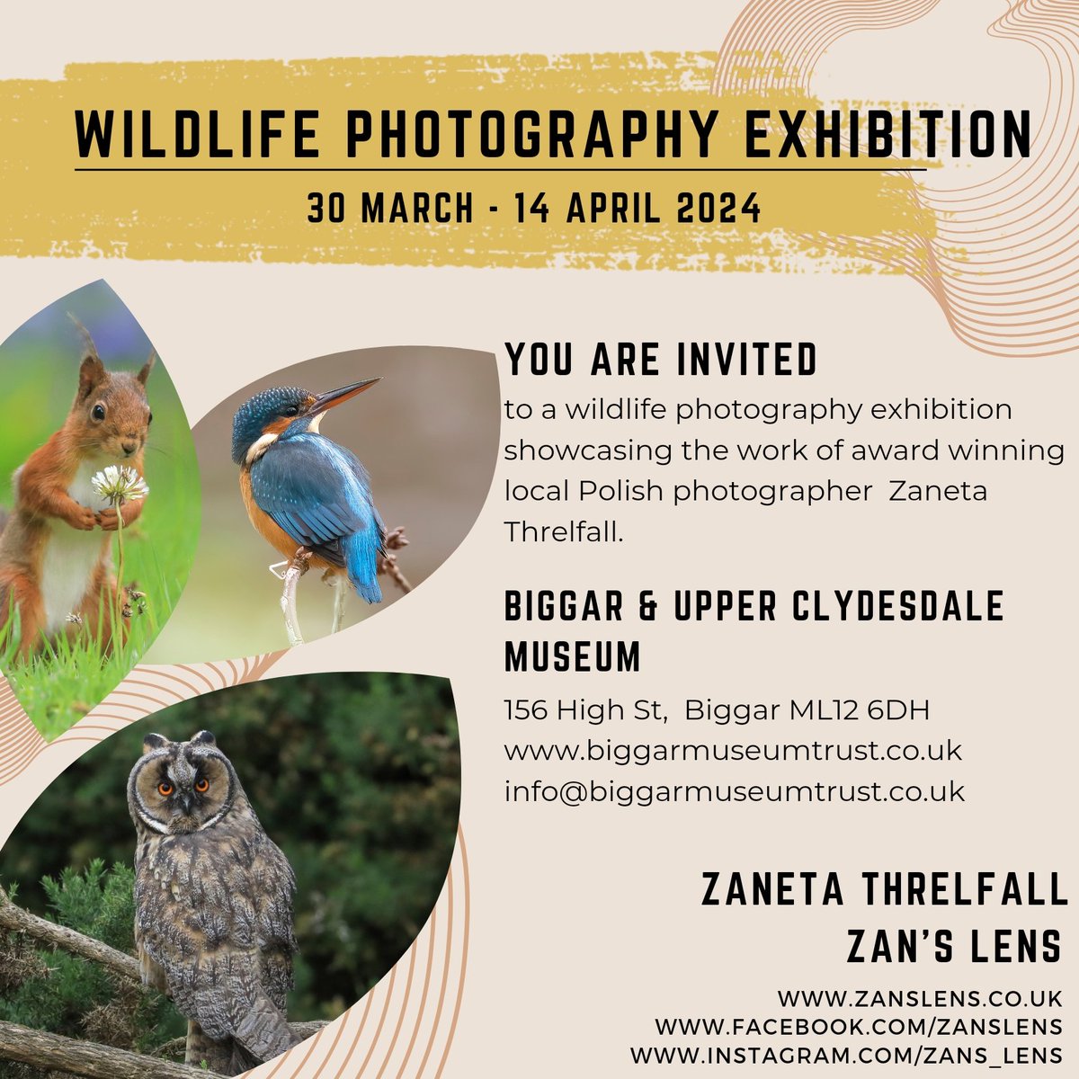 I would love to invite you all to my exhibition at Biggar Musum between the 30th of March and 14th of April. I've been preparing it for quite some time and I hope you will like the see results. Do pop in - and don't forget to check out what this wonderful museum has on display!