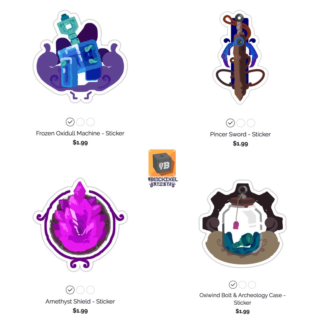 blockixel's tweet photo. Stickers are available on my store if you'd like to support my channel! They're all about four by four inches if you're interested :) Which is your favorite? You can check out more of my merch by clicking the "store" tab on my channel or by clicking here! https://t.co/EJNxk8XWqw https://t.co/DMc2EsUA4p