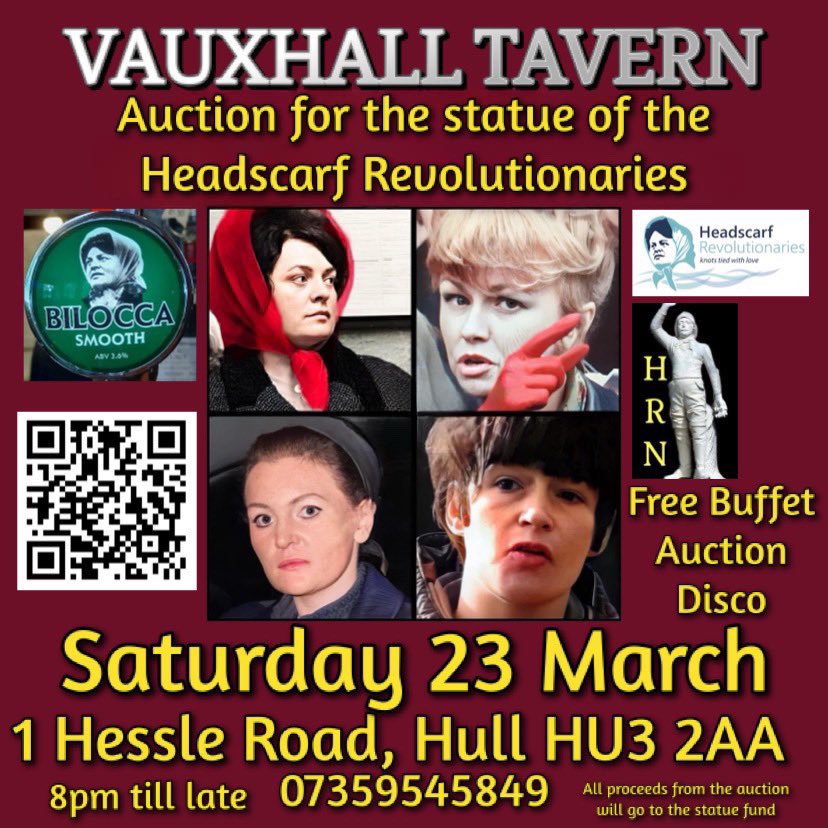 Fundraising event this Saturday night at Vauxhall Tavern. Auction, buffet, drinks and great music. See you there. #HeadscarfRevolutionaries @traceyuk40 @bbcburnsy