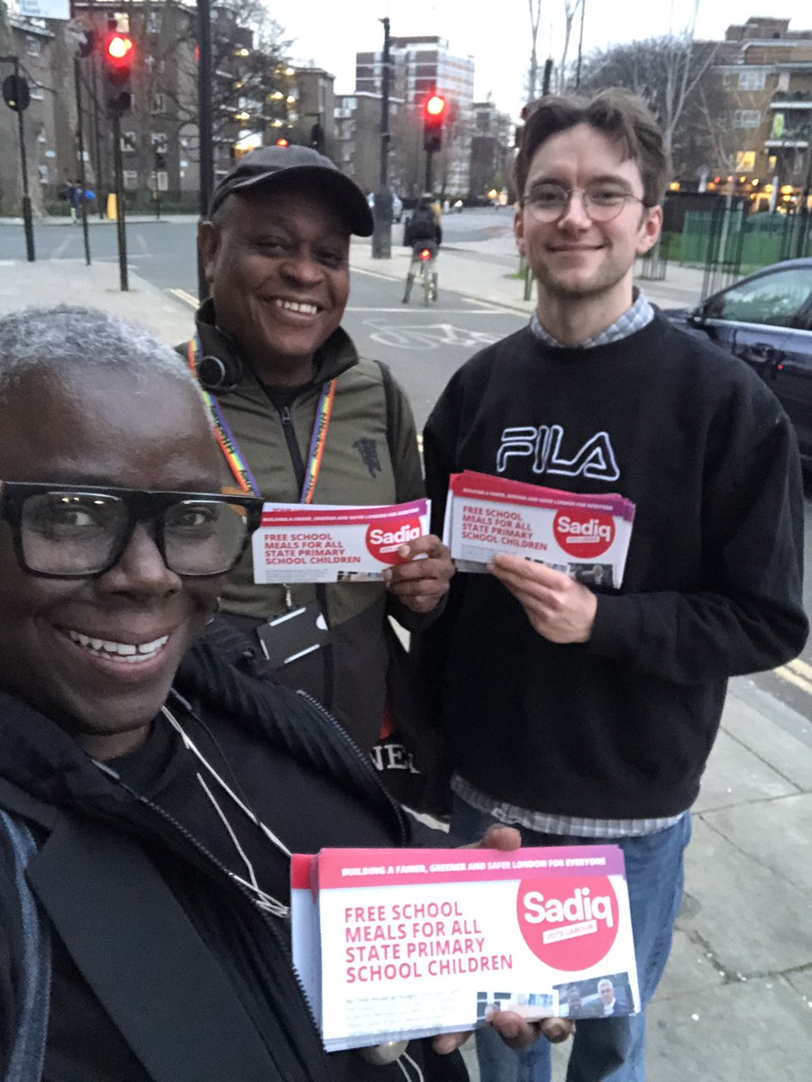 welovehoxton's tweet photo. Great Hoxton West campaign session speaking to residents about why they will be voting @SadiqKhan for Mayor of London and @Semakaleng for the assembly member on 2 May #VoteLabour #labourdoorstep #GetHackneyVoting https://t.co/h0gH4bLQmw