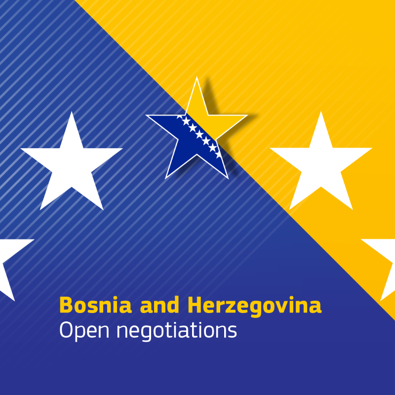 Today, #EUCO leaders decided to open accession negotiations with Bosnia and Herzegovina. The country has taken impressive steps towards our Union. More progress has been achieved in just over a year than in over a decade. Congratulations 🇧🇦!