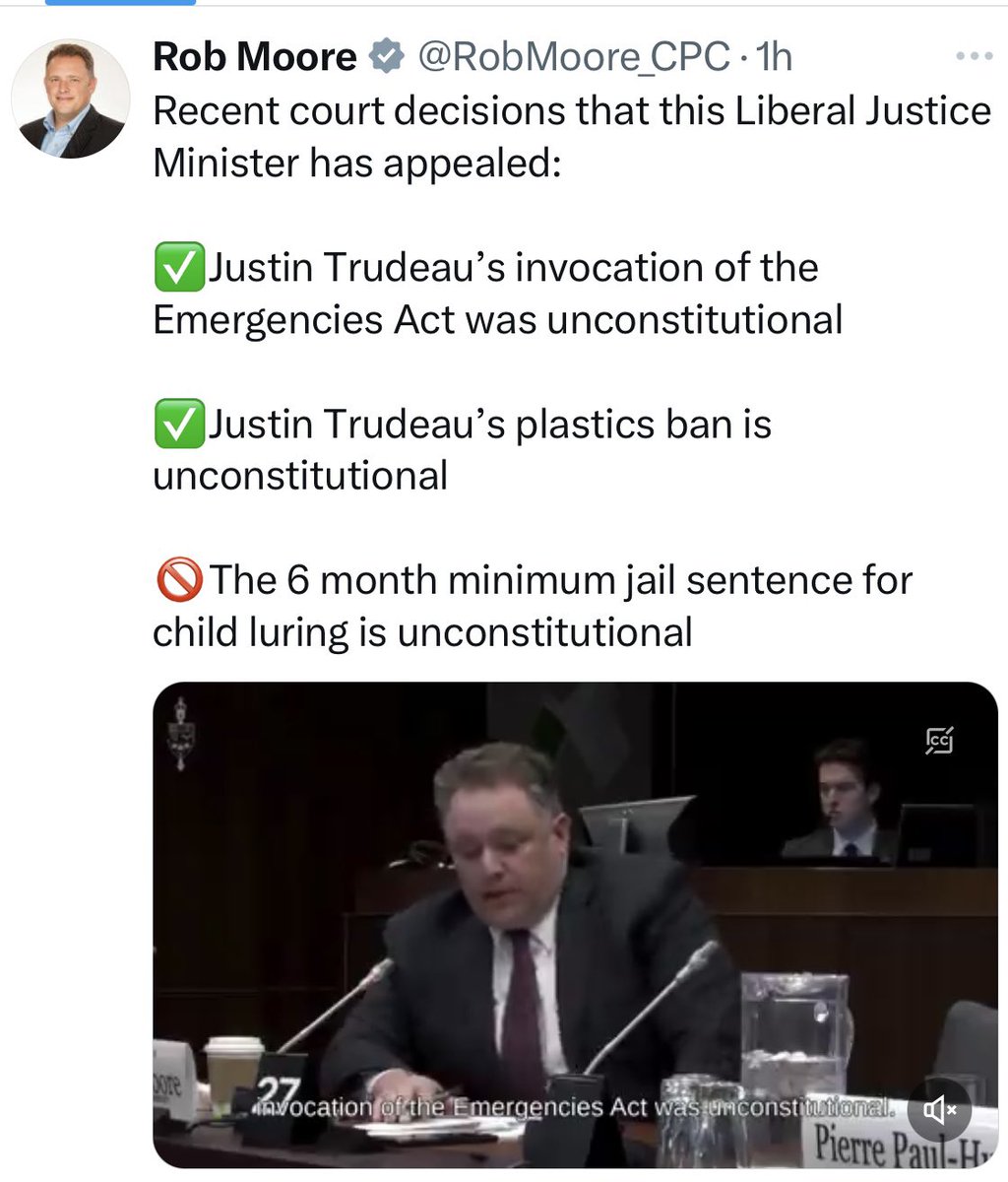 I’m dismayed to see a lawyer and Parliamentarian blatantly misleading the public. @RobMoore_CPC, you know that decisions from the Supreme Court, like the third in your list, cannot be appealed. You can disagree on policy, but it’s beneath us to ignore basic facts.