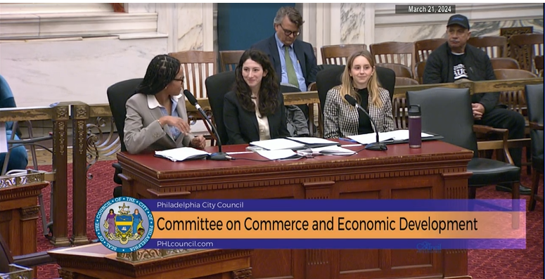 'Greater than 50% of Act 135 petitions are filed in census tracts vulnerable to displacement.' -ARC certified legal intern @lizzie_shack testifying before @PHLCouncil on research showing the intersection of Act 135 and gentrification