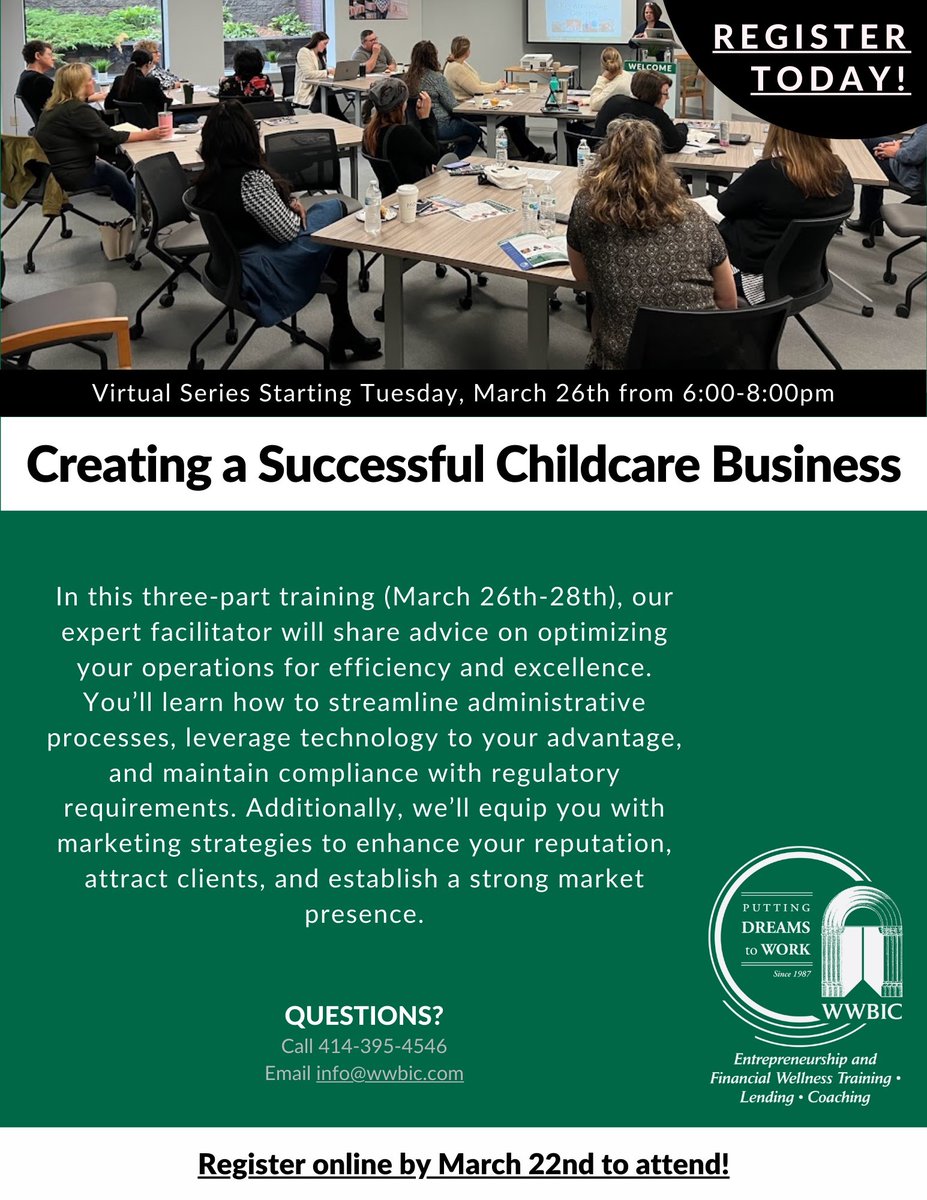 ❗ REGISTRATION CLOSES TOMORROW ❗

Register now: wwbic.com/events/creatin…