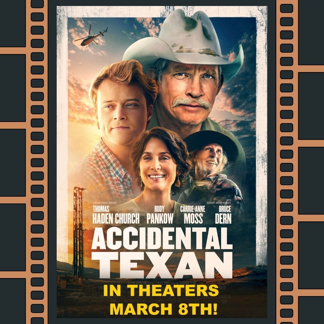 Accidental Texan (AKA Chocolate Lizards) will be released in theaters on Friday, March 8th #AccidentalTexan #AccidentalTexanMovie #iaLocal484 #iatseCrew