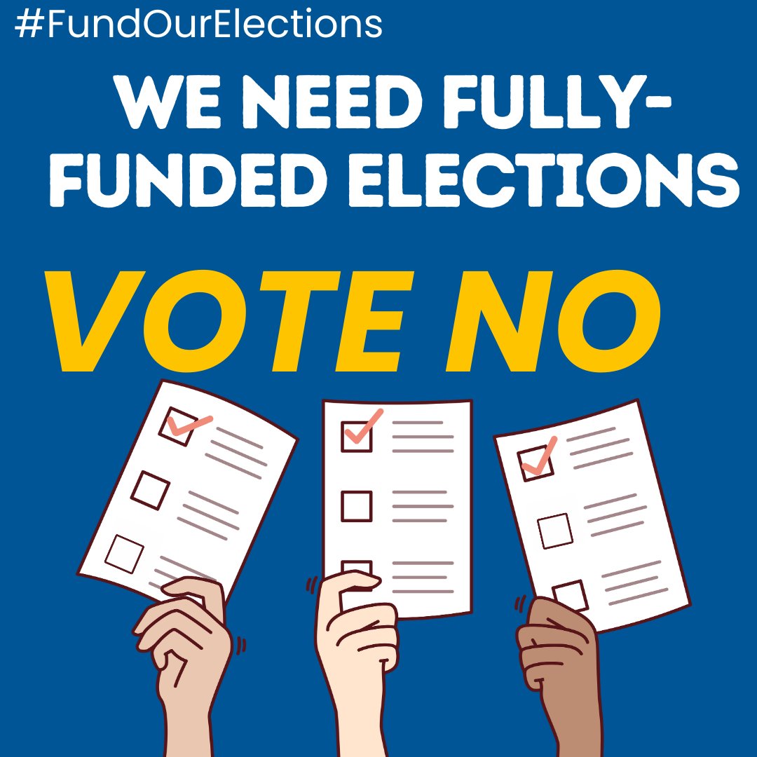 We urge you to VOTE NO on the constitutional amendments on the April 2 ballot. 
Republicans have added two amendments that would change our state constitution and threaten our trusted election system. #FundOurElections
Learn more 👉 my.lwv.org/wisconsin/vote…