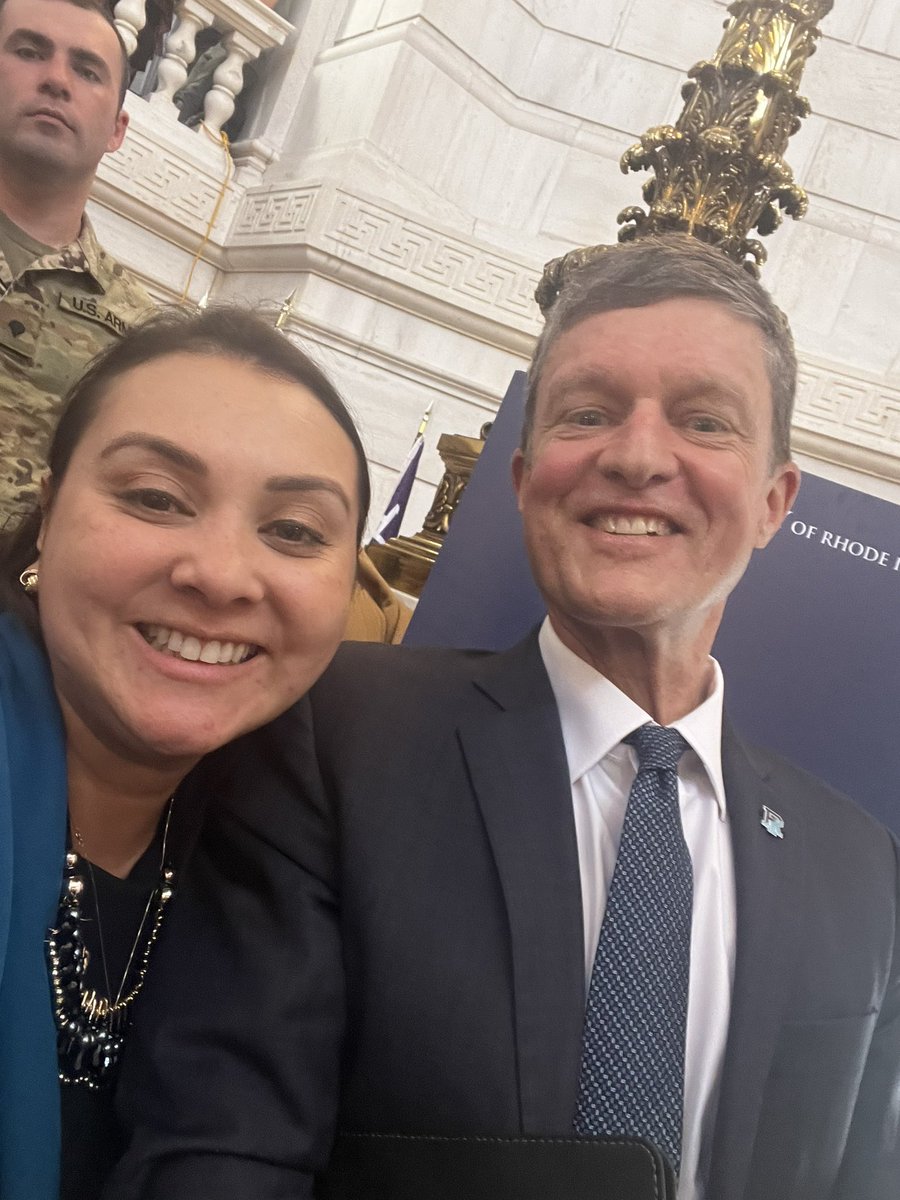 SANDRISCANO's tweet photo. Itโs @universityofri day at the State House! As a proud alumni I appreciate seeing so much RAM pride displayed in the rotunda. Thank you President Parlange for your leadership- looking forward to continue working together!#AriHallel loved being part of this day! #GoRams ๐๐๐ผ https://t.co/dMQwGUX1TR