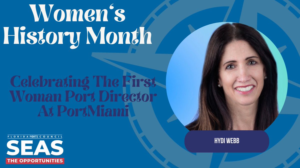 FloridaPorts's tweet photo. It’s #WomensHistoryMonth2024 , and we’re proud to recognize Hydi Webb, the first woman to serve as Port Director @PortMiami. As Port Director, Hydi Webb is leading one of the nation’s busiest ports, which also happens to be the Cruise Capital of the World. #LeadershipMatters https://t.co/XhvS8XwYzB