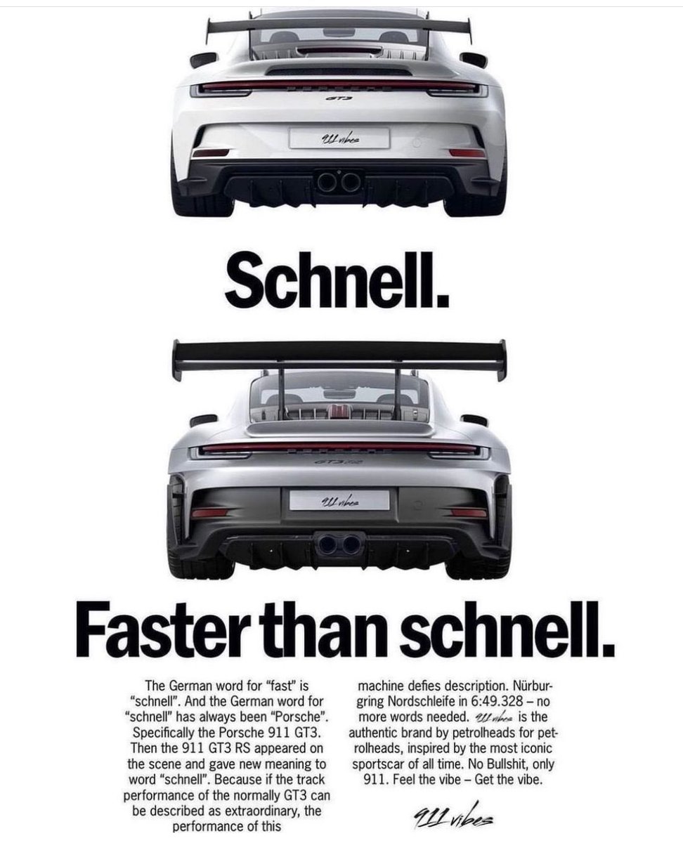 Feel the vibe. “Faster than Schnell”