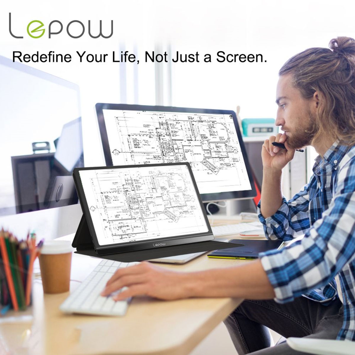 Enjoy the convenience and productivity of having two screens on your laptop. Try the duplicate mode! Duplicate mode allows you to mirror your laptop screen on a Lepow portable monitor. #Lepow #PortableMonitor #LepowMonitor #LepowPortablemonitor