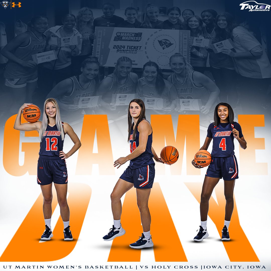 Time to lace up our dancing shoes as #16 @UTMartinWBB is set for a First Four matchup tonight against #16 Holy Cross 🆚 #16 Holy Cross 📍 Iowa City, Iowa 🖥️ ESPN2 tinyurl.com/3fe5ebfz 📻 tinyurl.com/27vwsmns 📊 tinyurl.com/6tar2kcf #MartinMade | #OVCit