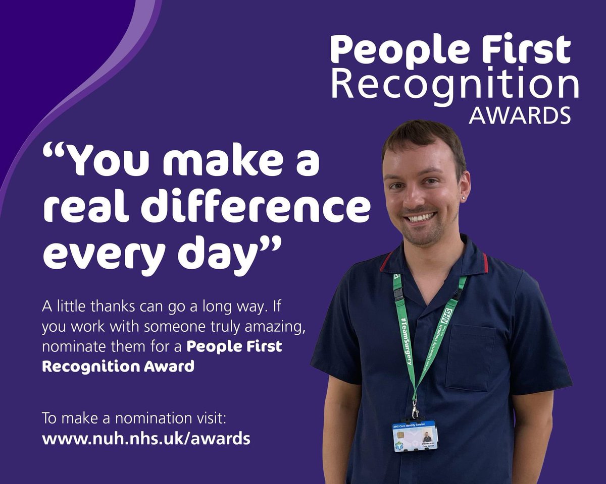 Calling all #TeamNUH colleagues - our new recognition awards, shaped by you, are now open for entries. Take a look at your inbox and the intranet for more details.